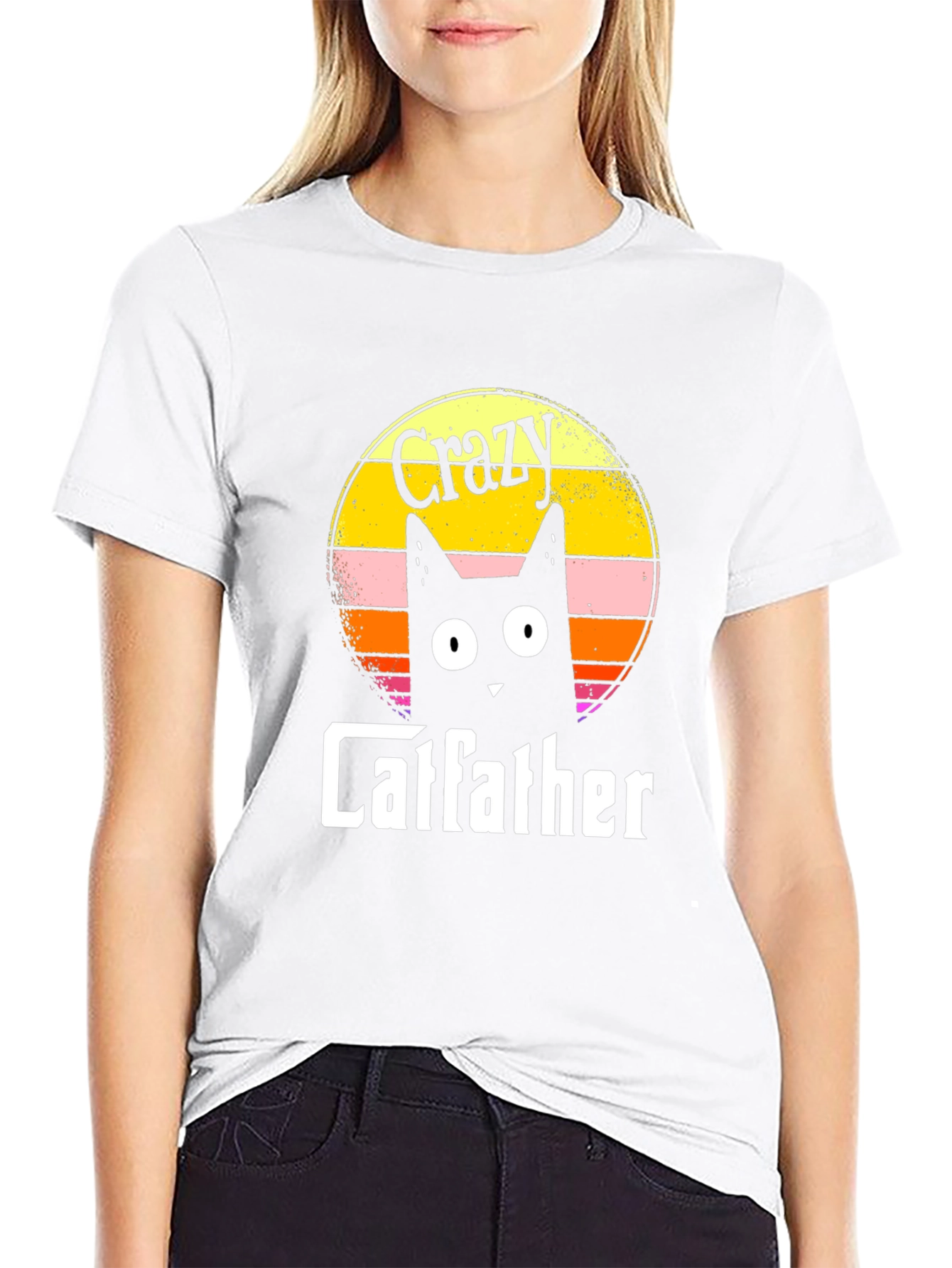 Crazy Catfather Black T-Shirt