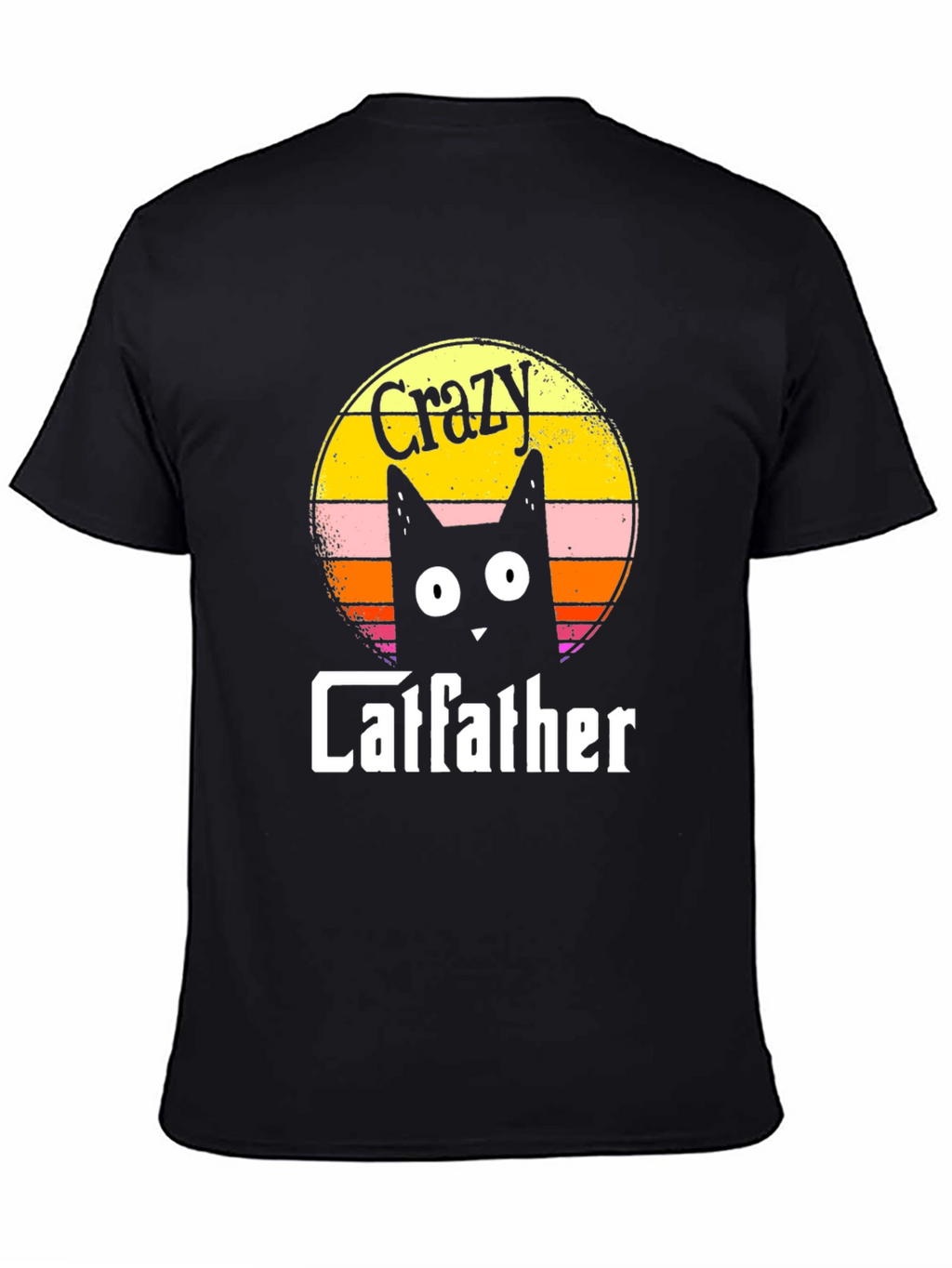 Crazy Catfather Black T-Shirt