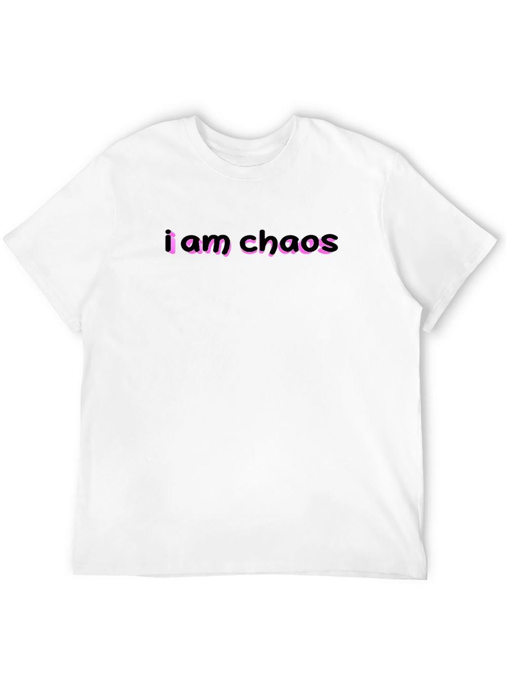 I Am Chaos Graphic Tee - Black Cotton T-Shirt