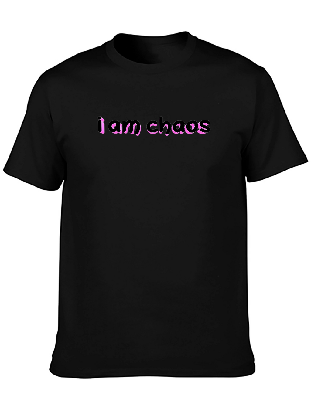 I Am Chaos Graphic Tee - Black Cotton T-Shirt