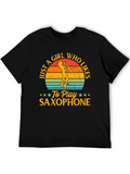 Saxophone Girl T-Shirt - Music Lover Tee