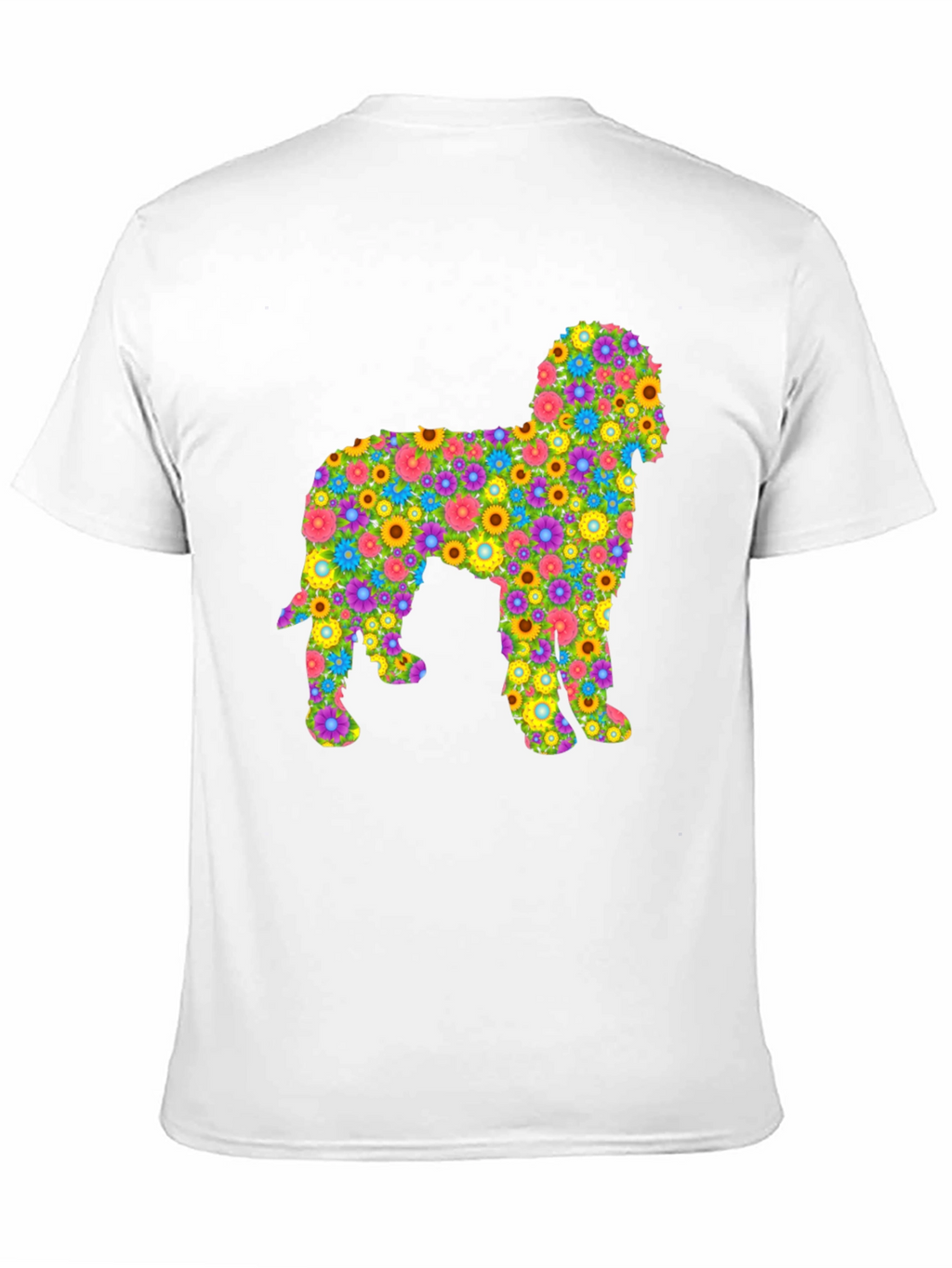 Floral Dog Graphic T-Shirt - Unique Design