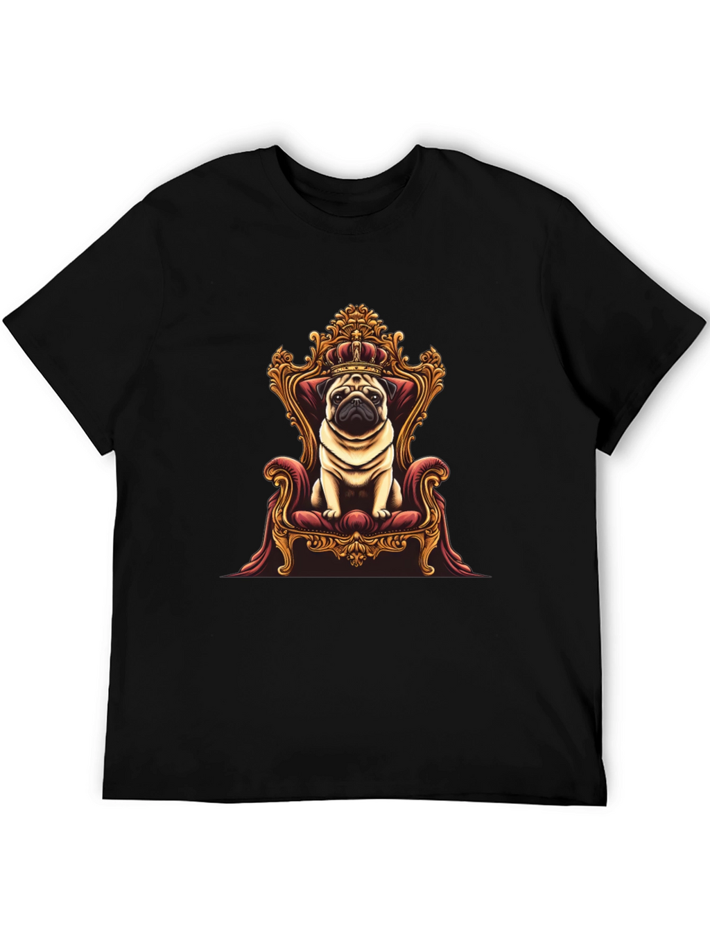 Pug King T-Shirt - Royal Pet Graphic Tee