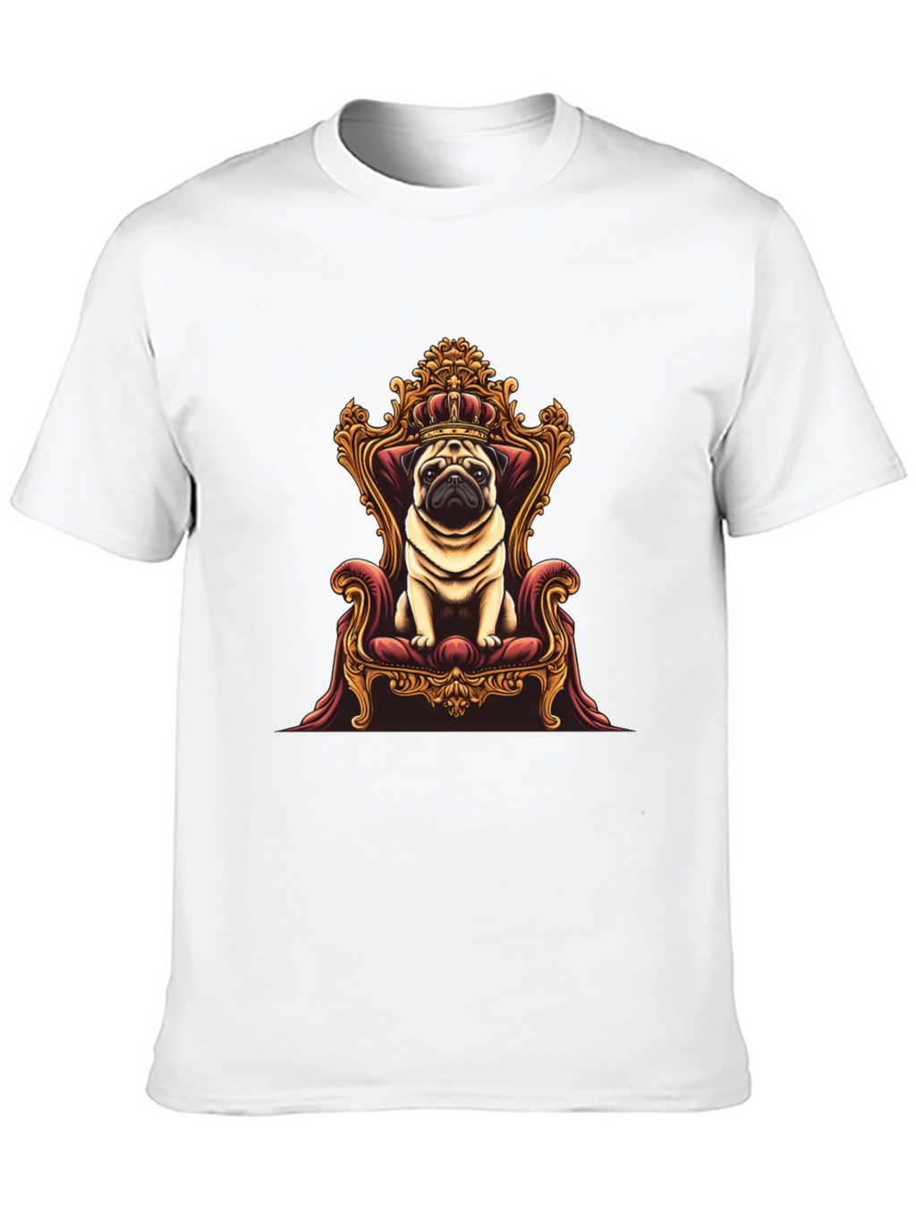 Pug King T-Shirt - Royal Pet Graphic Tee