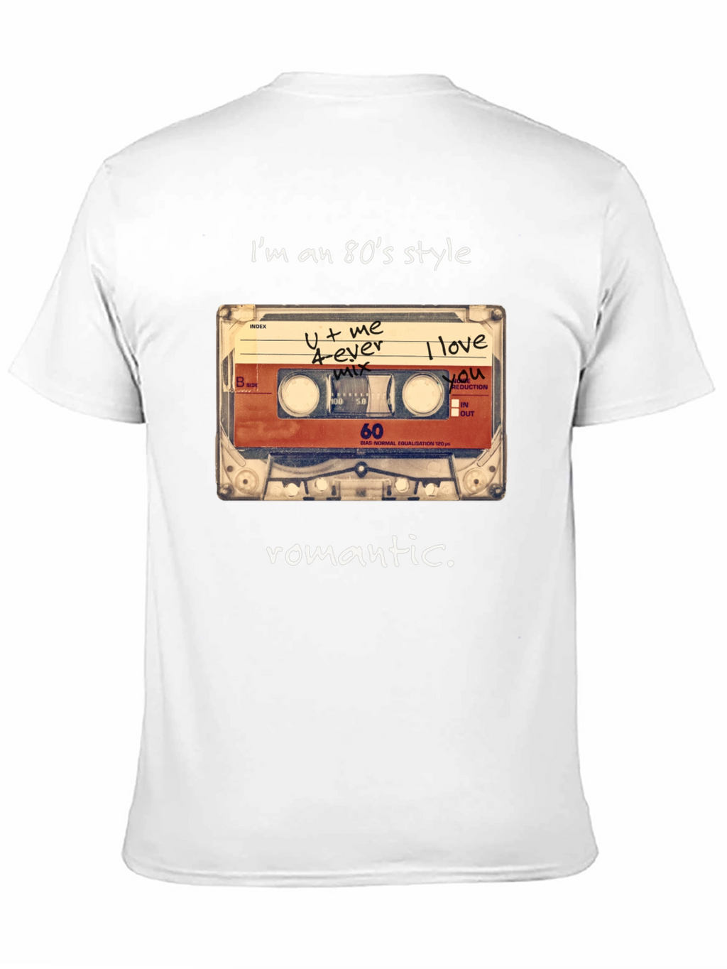 Romantic 80s Style Cassette Tape T-Shirt