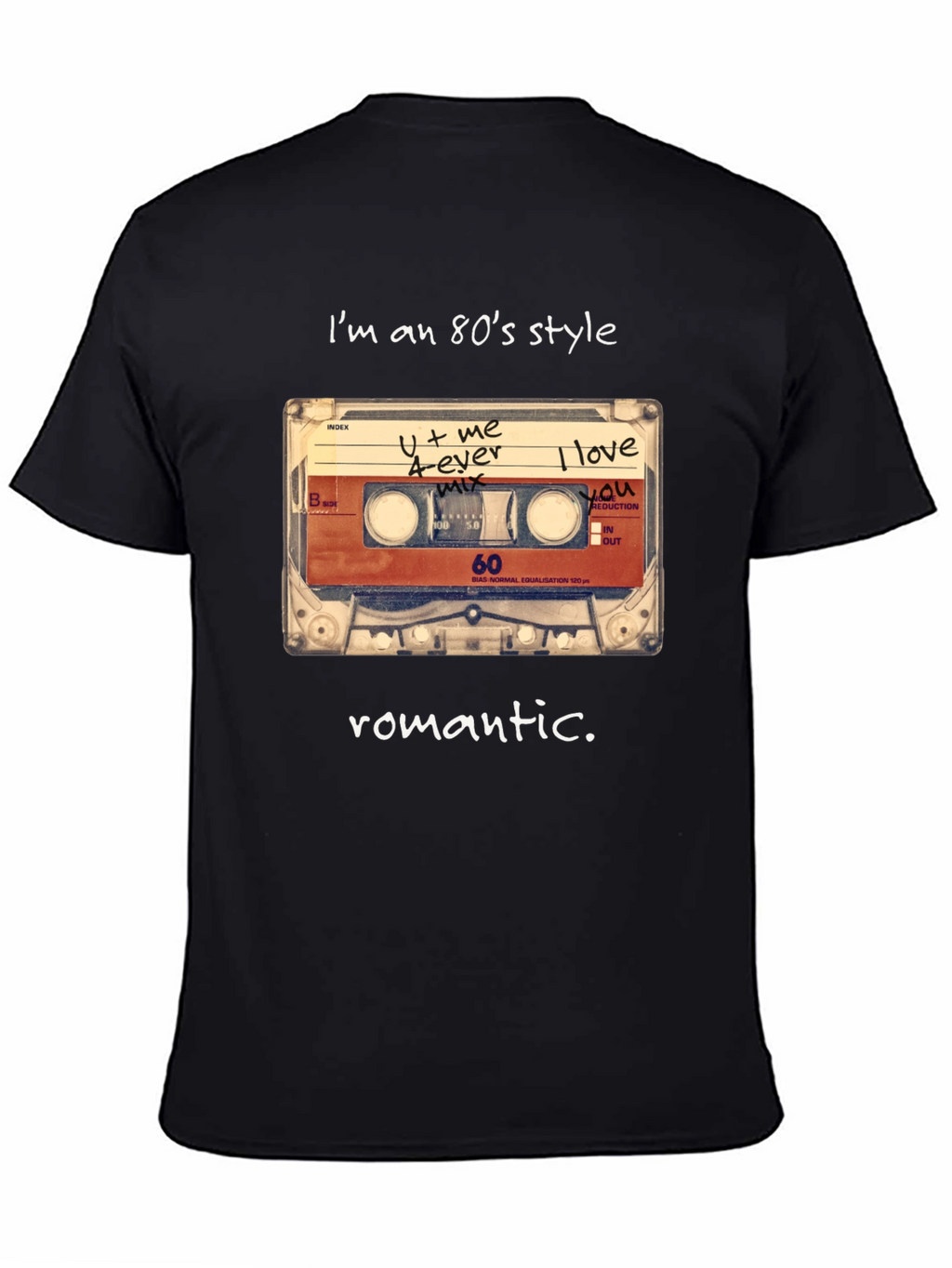 Romantic 80s Style Cassette Tape T-Shirt
