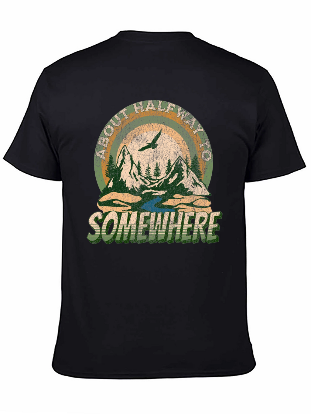 About Halfway To Somewhere Graphic Tee - Black