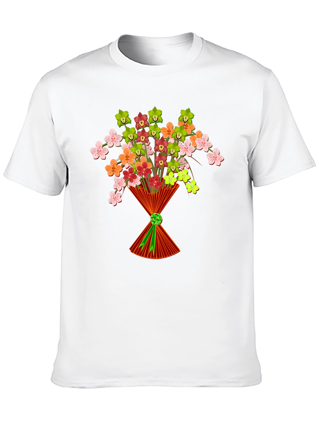 Floral Bouquet Graphic T-Shirt - Stylish Mens Tee