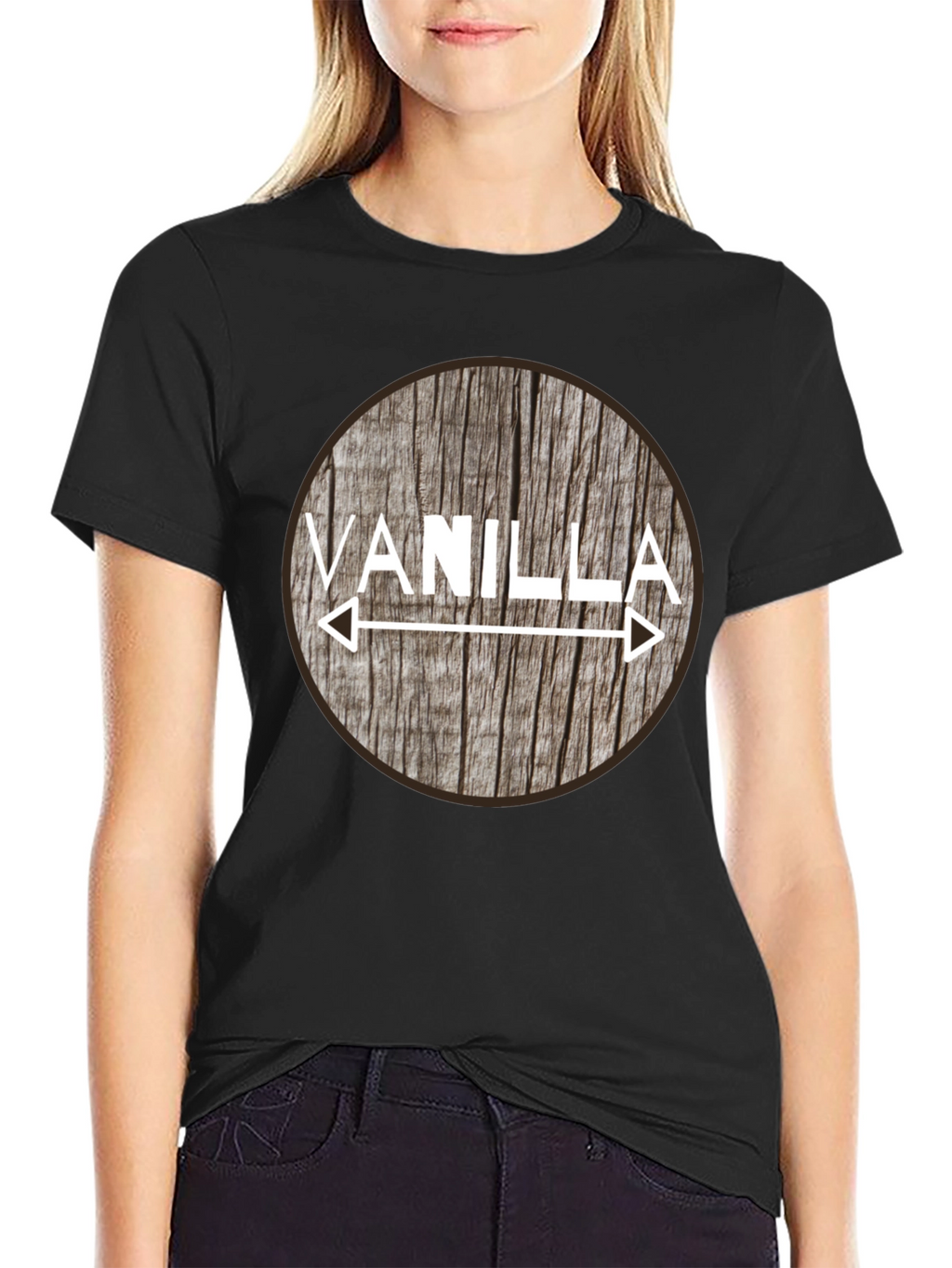 Vanilla Arrow Graphic Tee - Black Cotton Blend