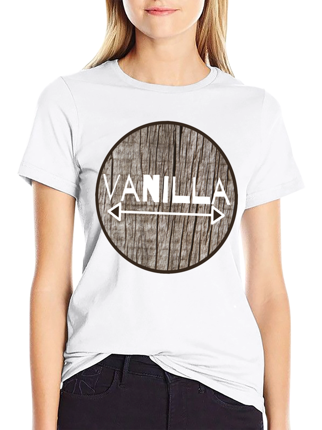 Vanilla Arrow Graphic Tee - Black Cotton Blend