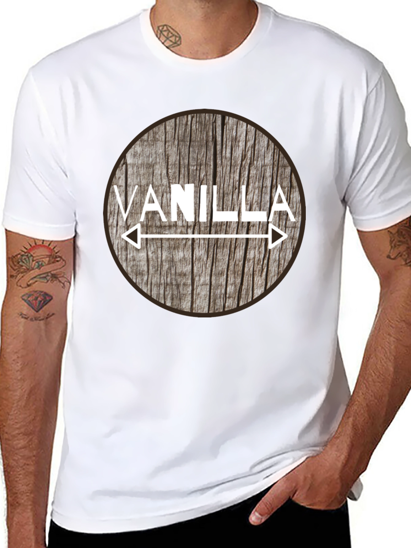 Vanilla Arrow Graphic Tee - Black Cotton Blend