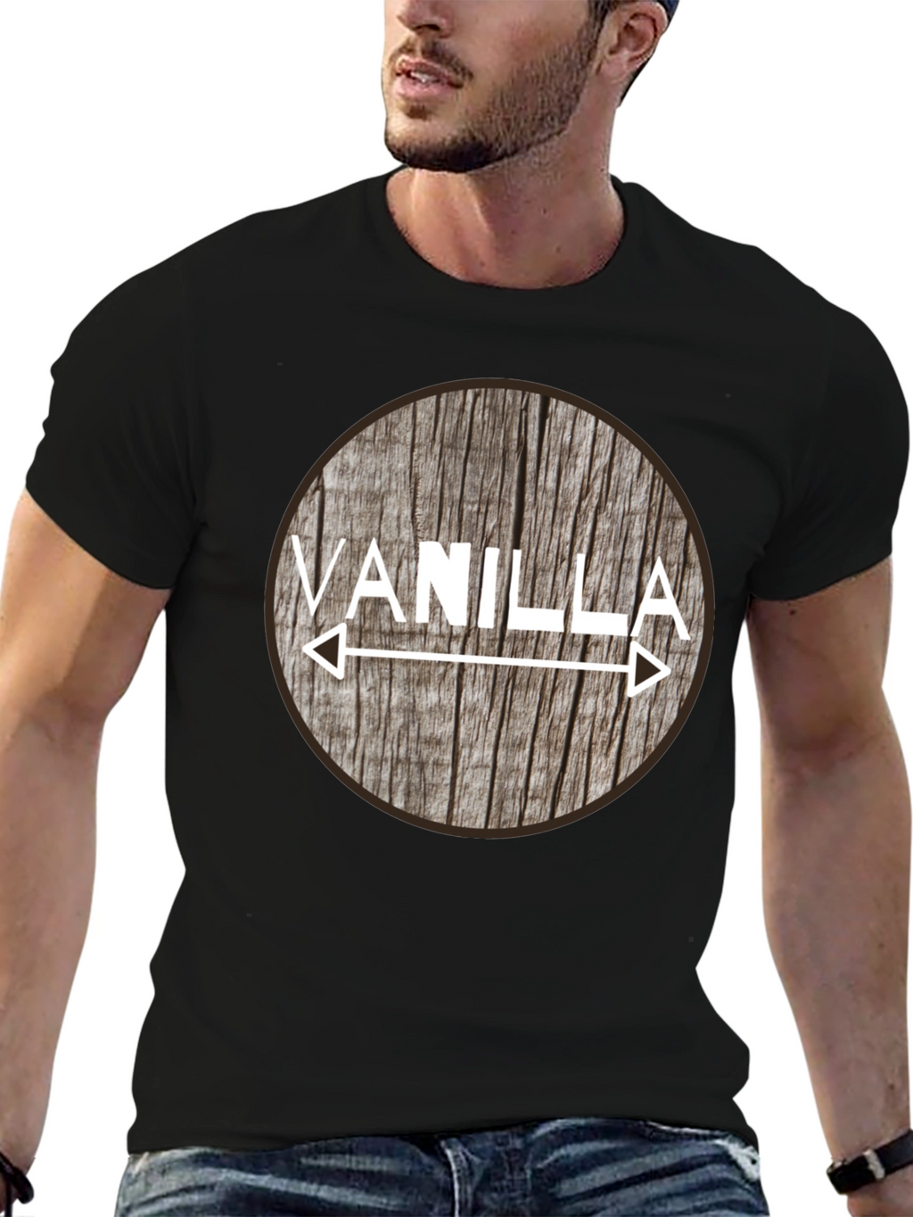 Vanilla Arrow Graphic Tee - Black Cotton Blend