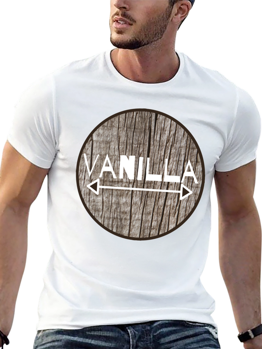Vanilla Arrow Graphic Tee - Black Cotton Blend