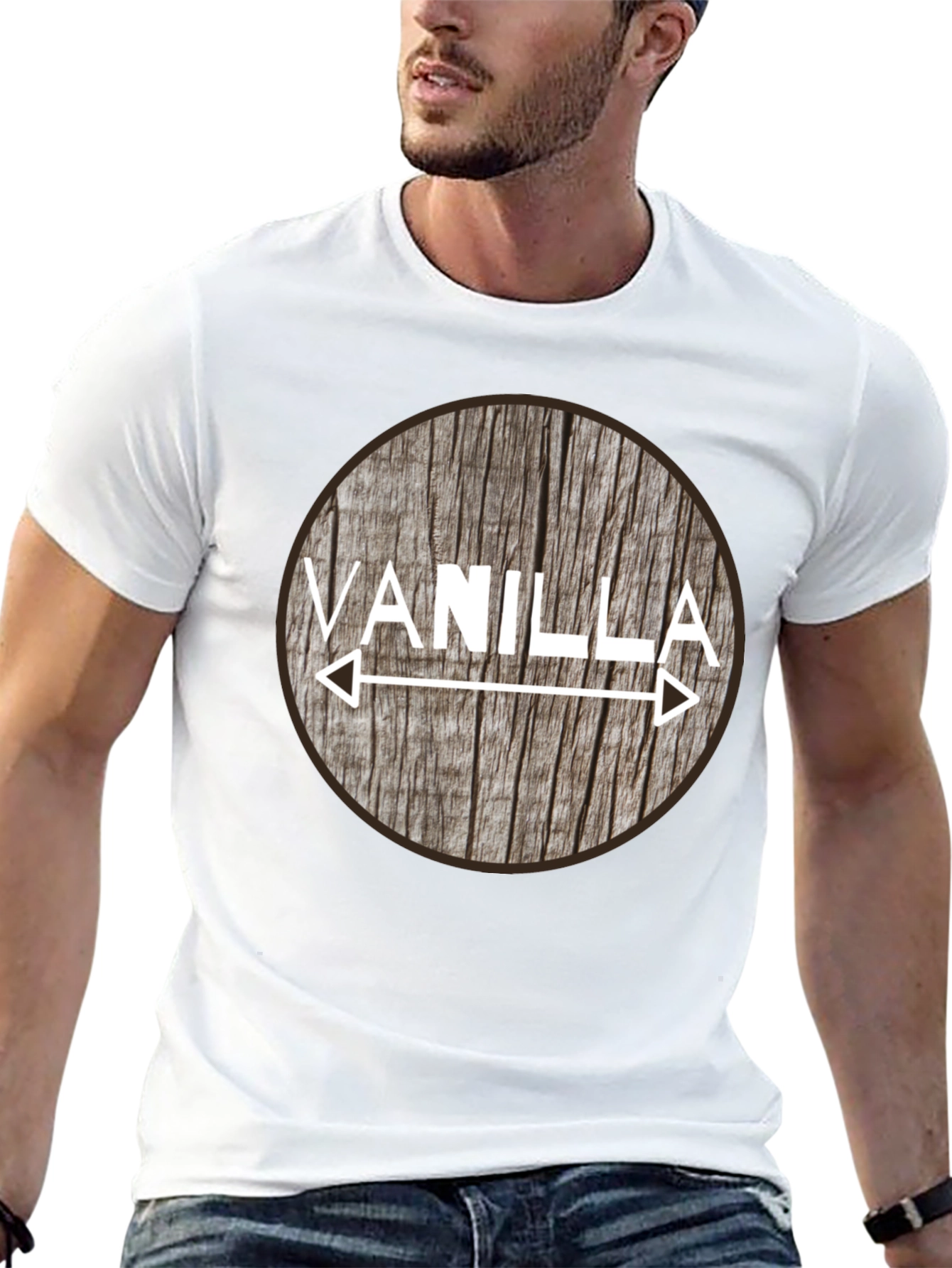 Vanilla Arrow Graphic Tee - Black Cotton Blend