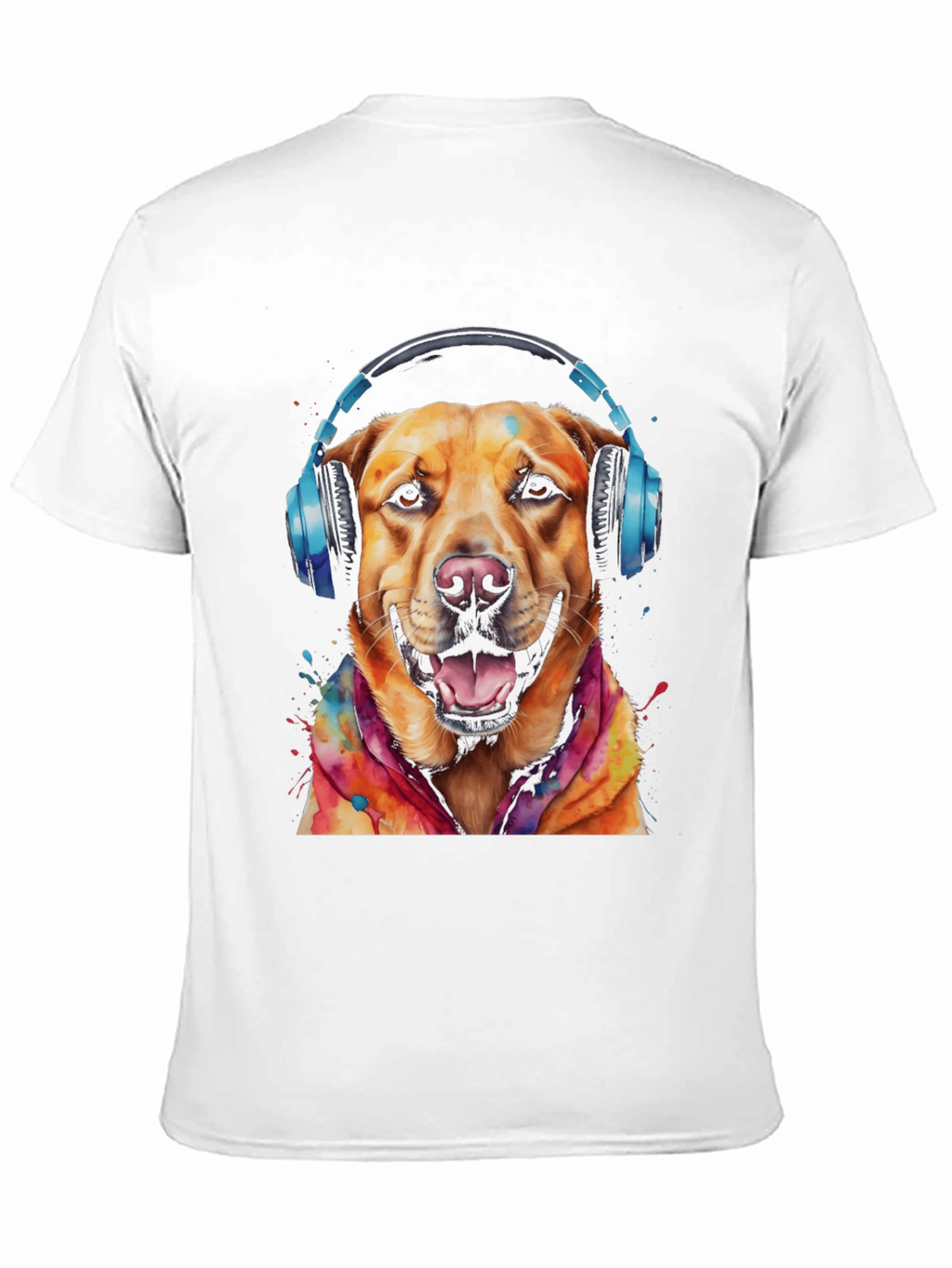 Dog with Headphones Graphic Tee