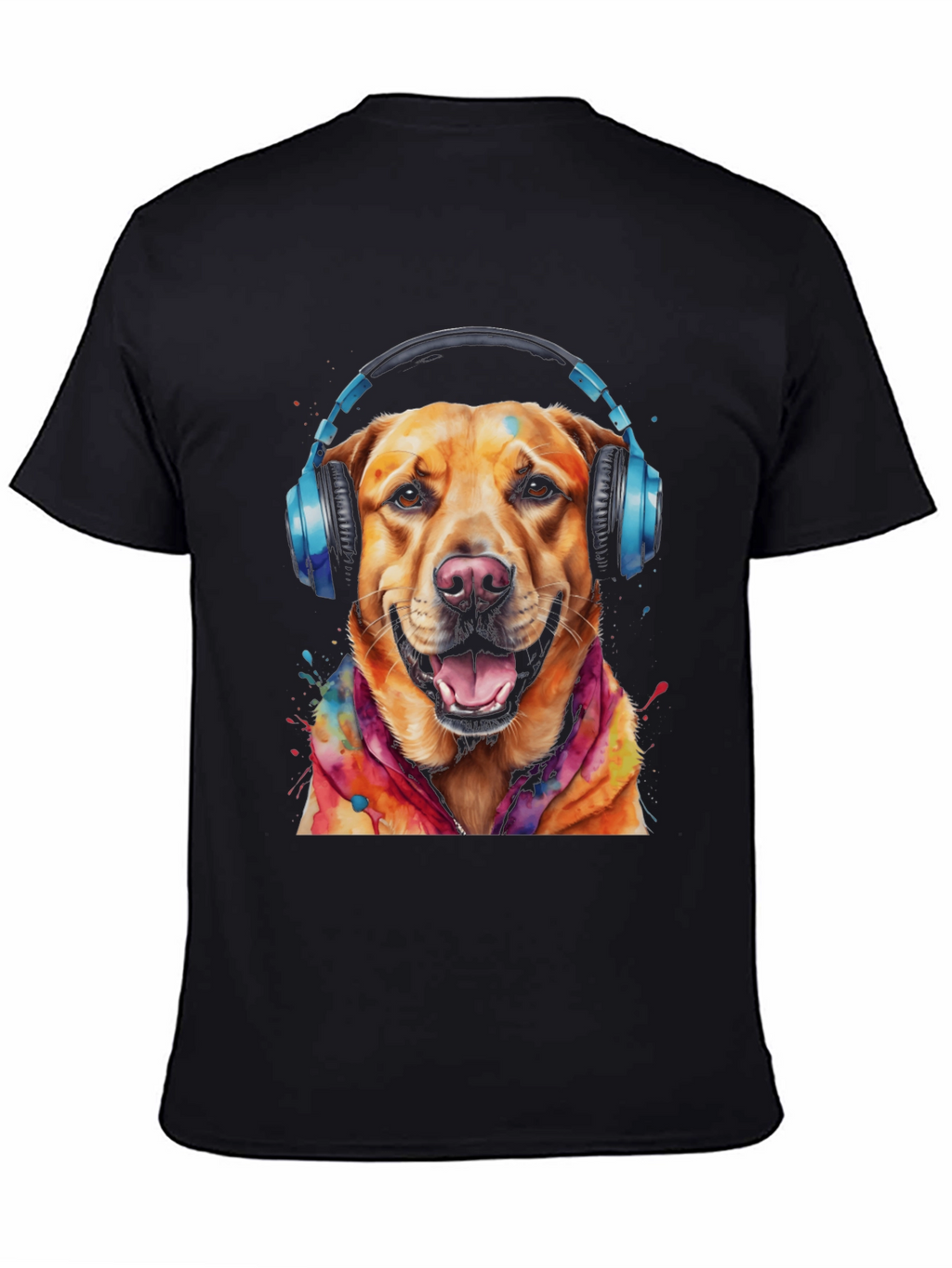 Dog with Headphones Graphic Tee