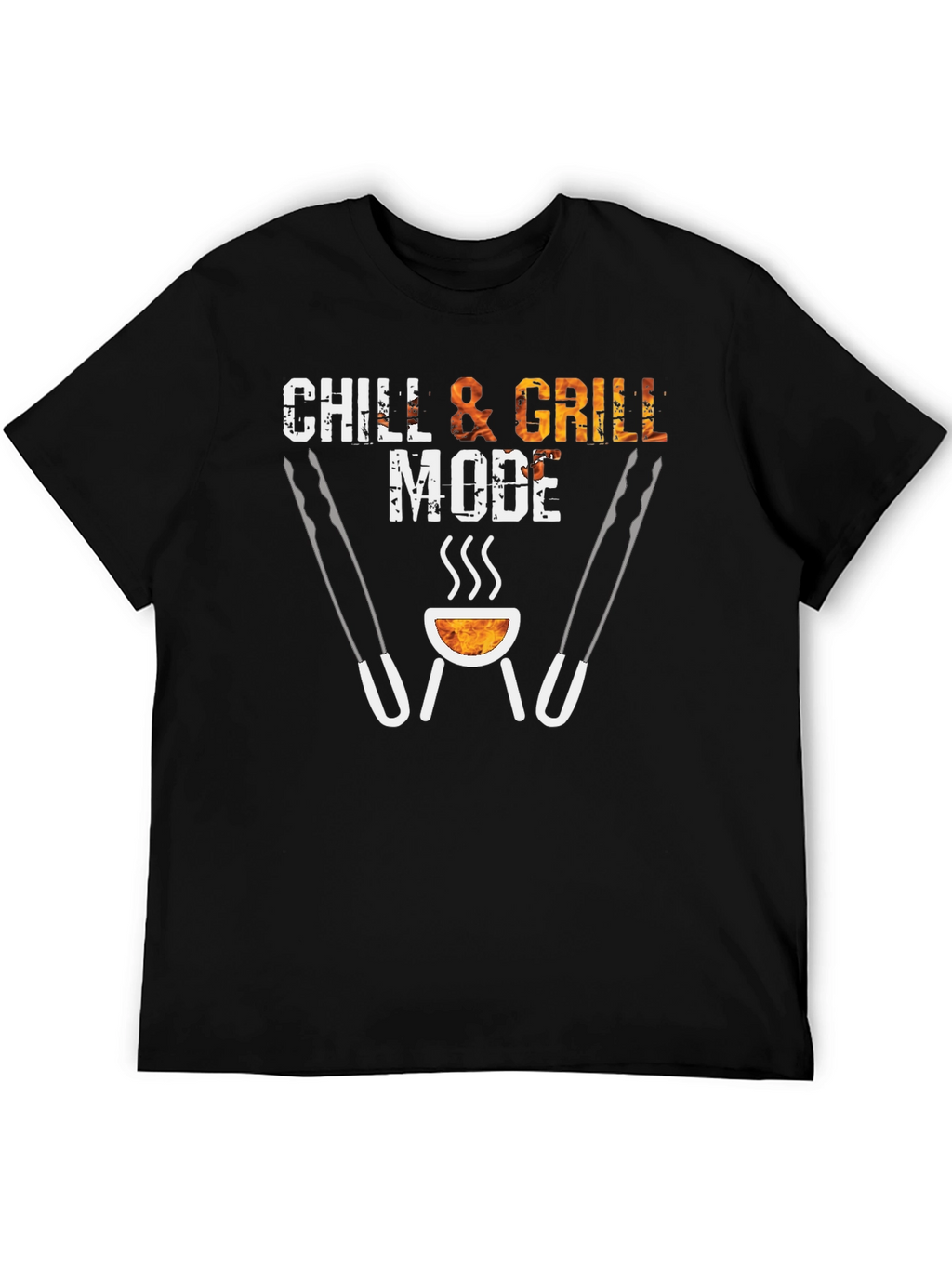 Chill & Grill Mode Black T-Shirt