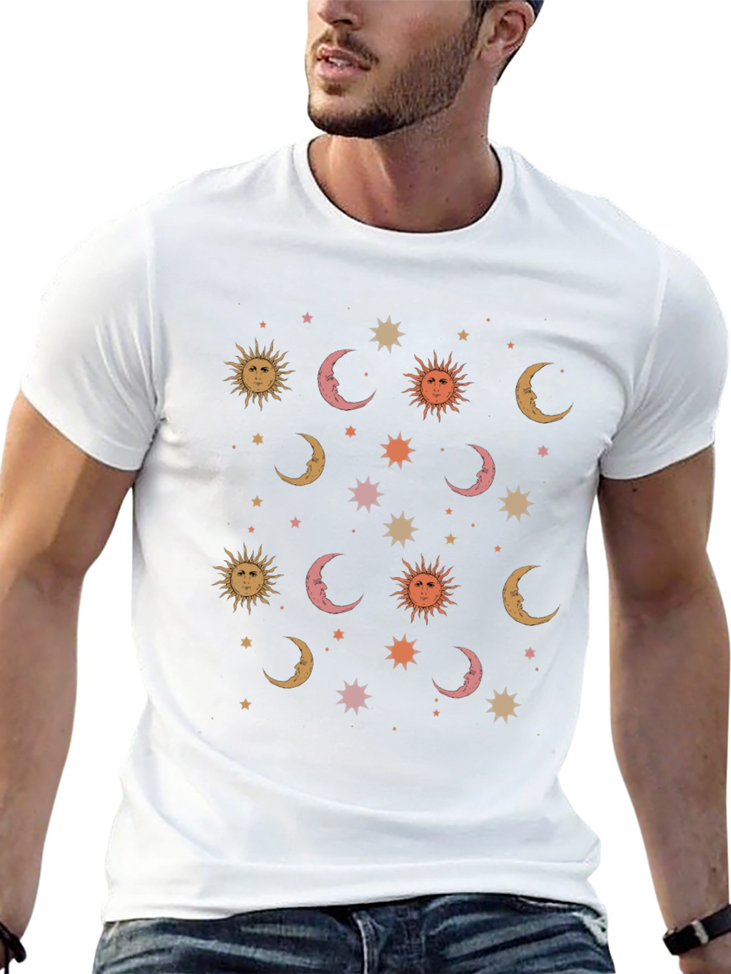 Celestial Dreams T-Shirt - Sun Moon and Stars