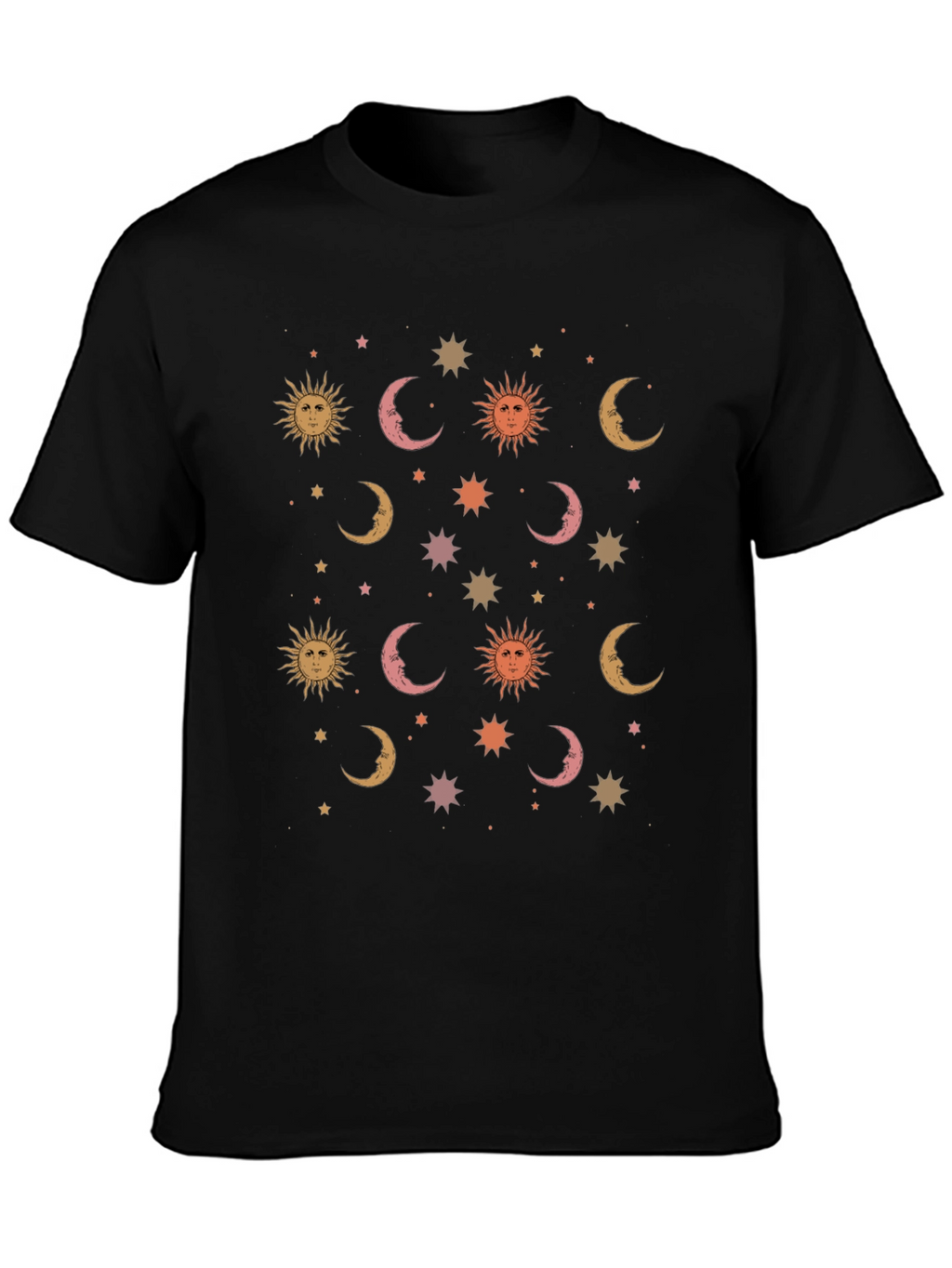 Celestial Dreams T-Shirt - Sun Moon and Stars