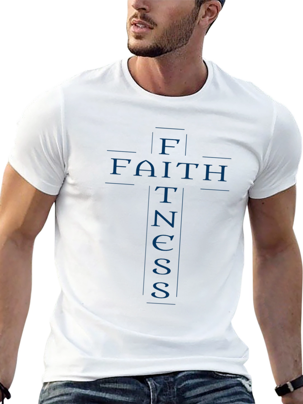 Faith Fitness Graphic T-Shirt - Christian Workout Apparel