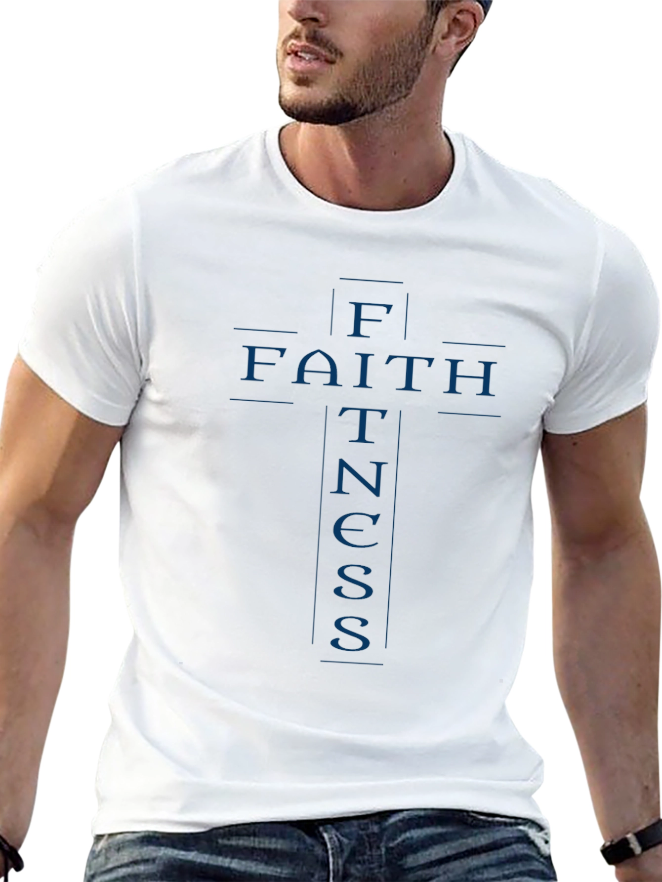Faith Fitness Graphic T-Shirt - Christian Workout Apparel