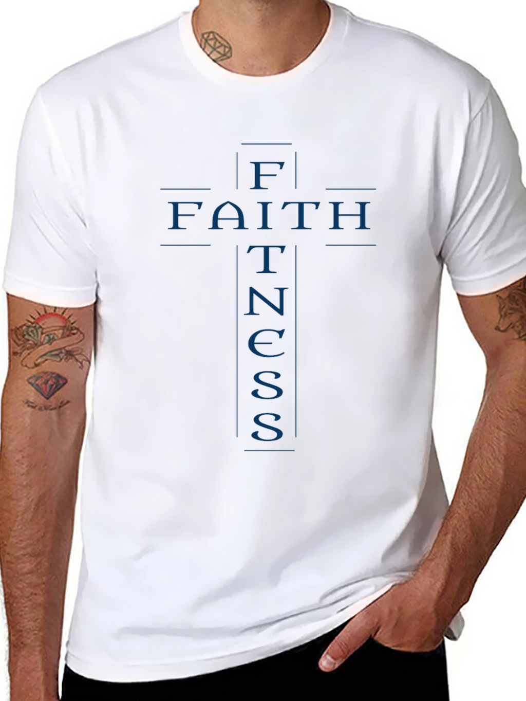 Faith Fitness Graphic T-Shirt - Christian Workout Apparel