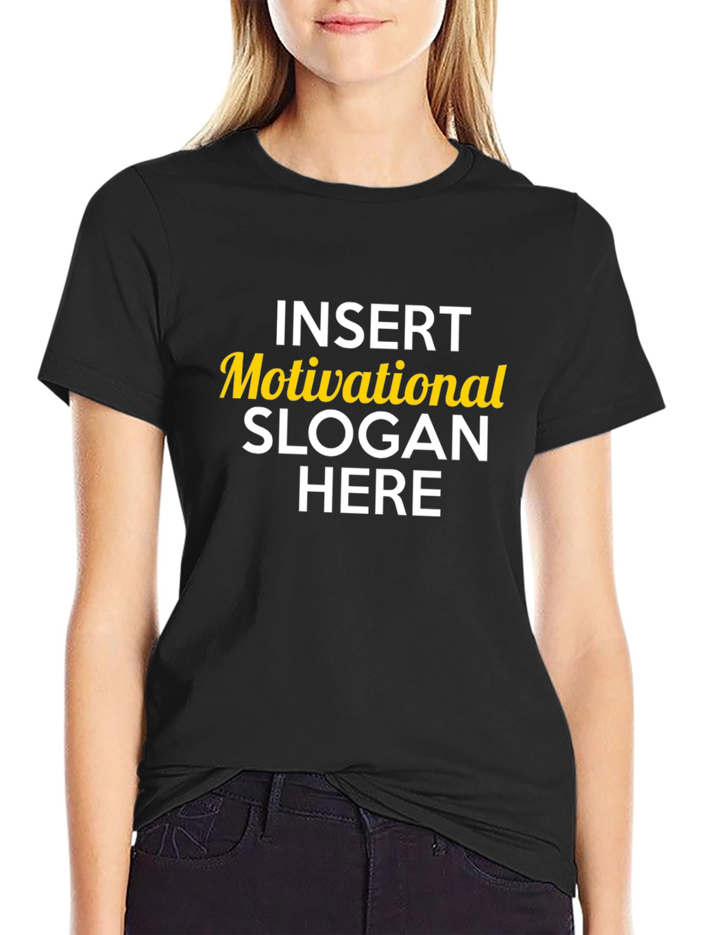 Motivational Slogan Black T-Shirt