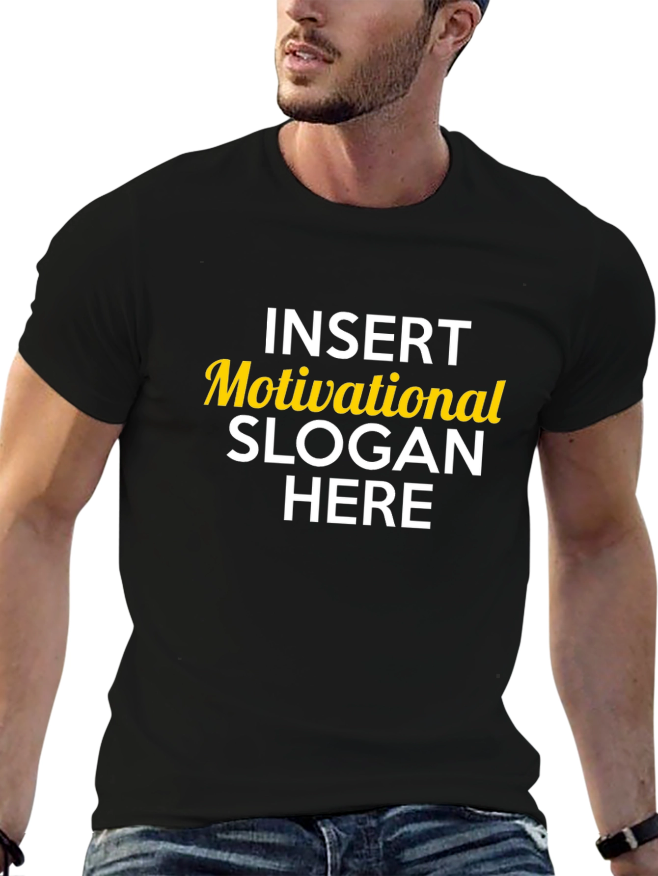 Motivational Slogan Black T-Shirt