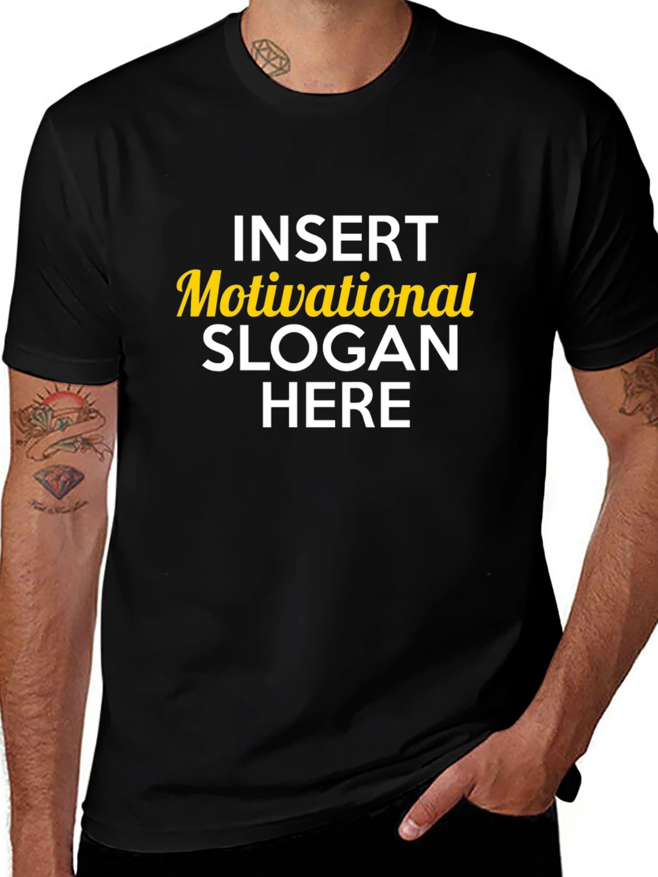 Motivational Slogan Black T-Shirt