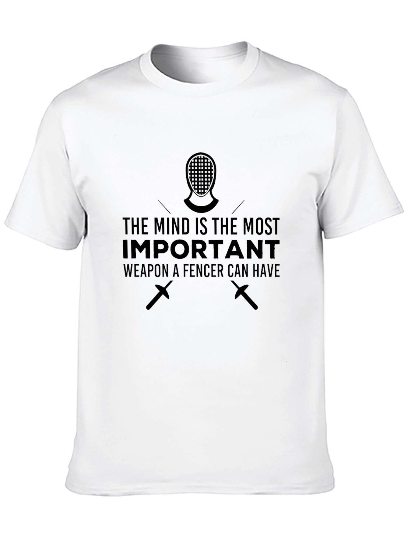 Fencer Mindset Graphic Tee - Black Cotton T-Shirt