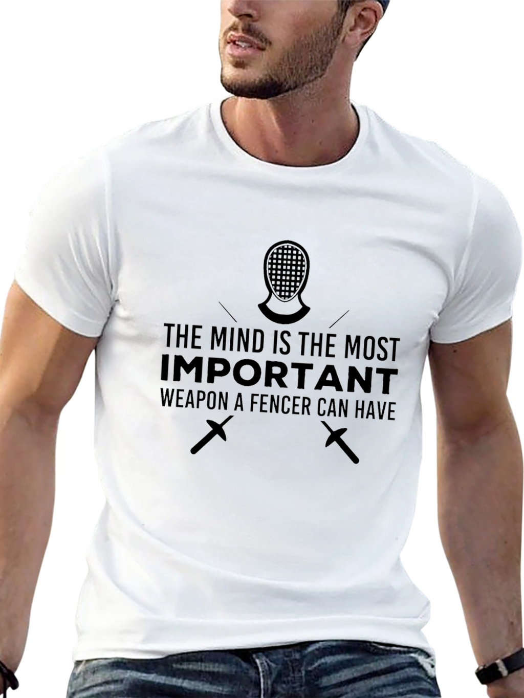 Fencer Mindset Graphic Tee - Black Cotton T-Shirt