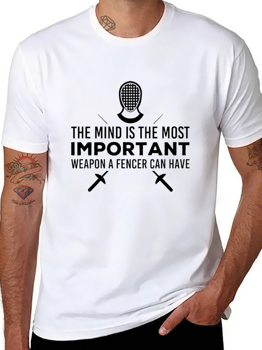 Fencer Mindset Graphic Tee - Black Cotton T-Shirt