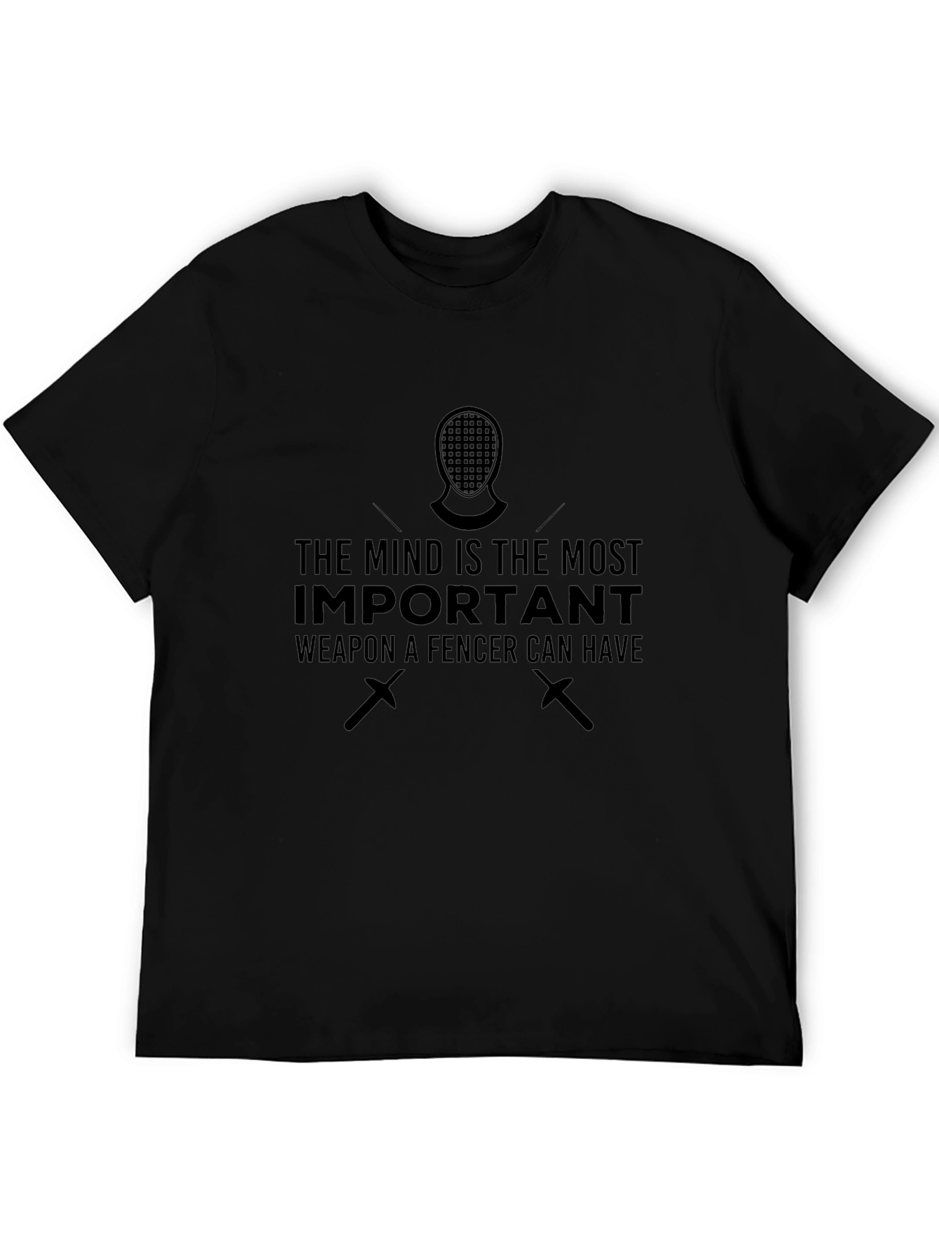 Fencer Mindset Graphic Tee - Black Cotton T-Shirt