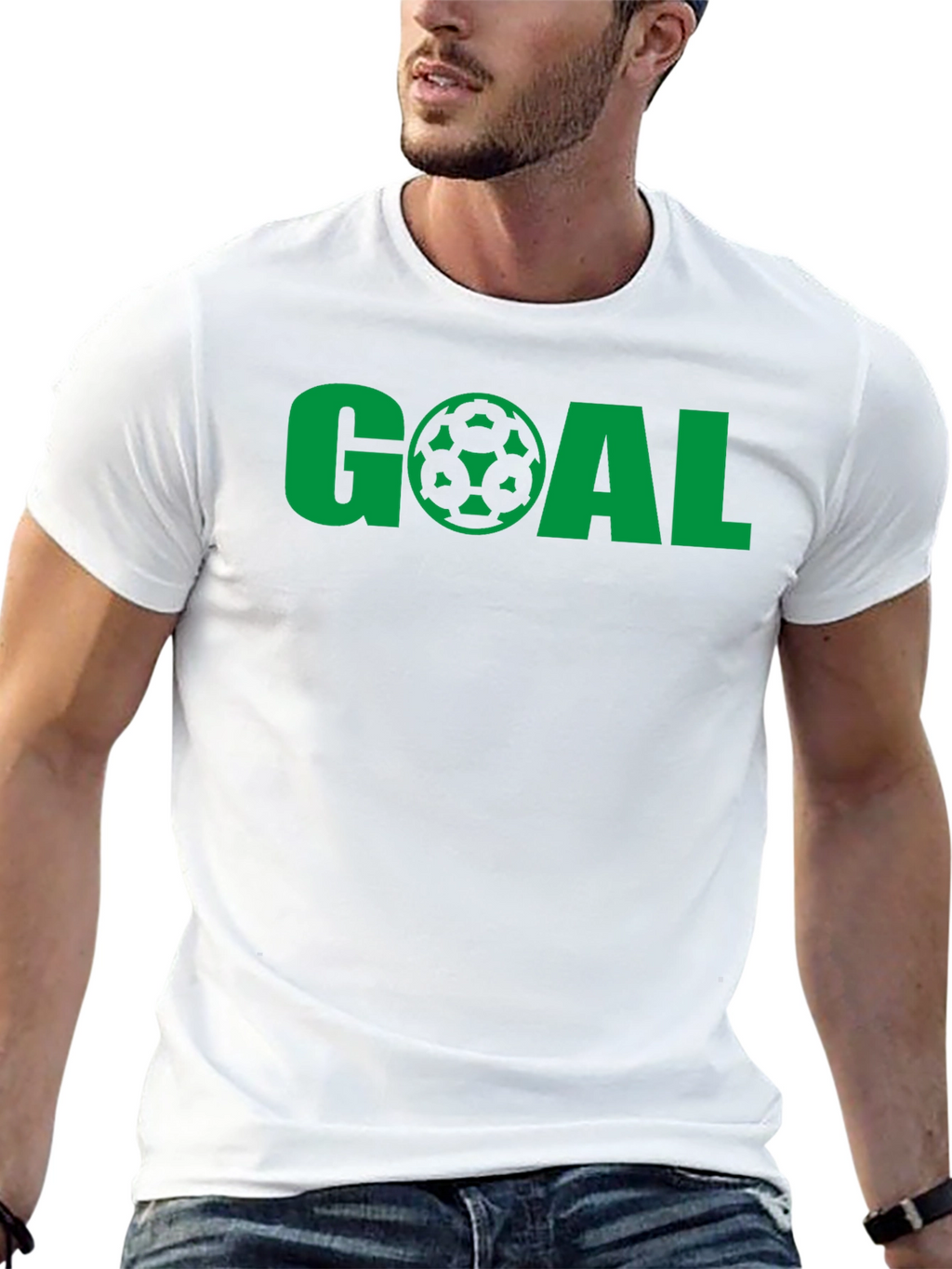 Goal Soccer T-Shirt - Green Graphic Tee