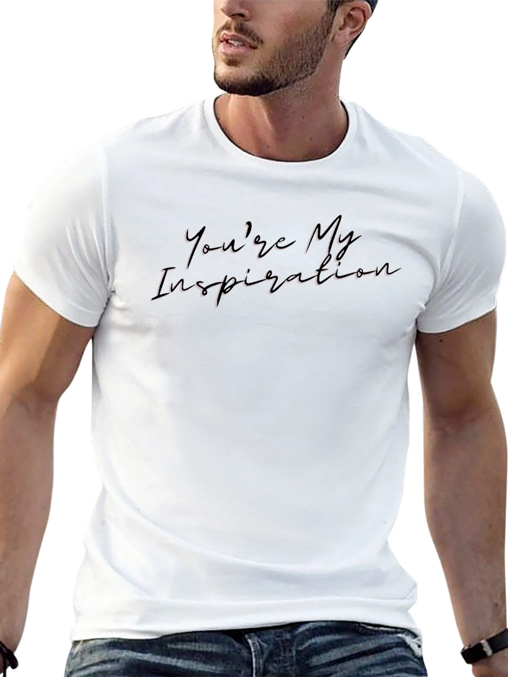 Inspirational Script Graphic Black Tee