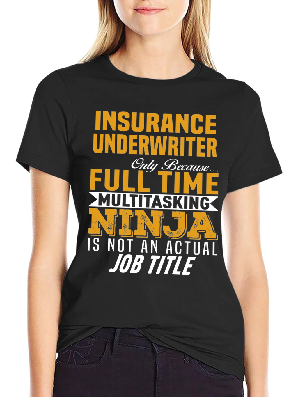 Insurance Underwriter Multitasking Ninja Graphic T-Shirt