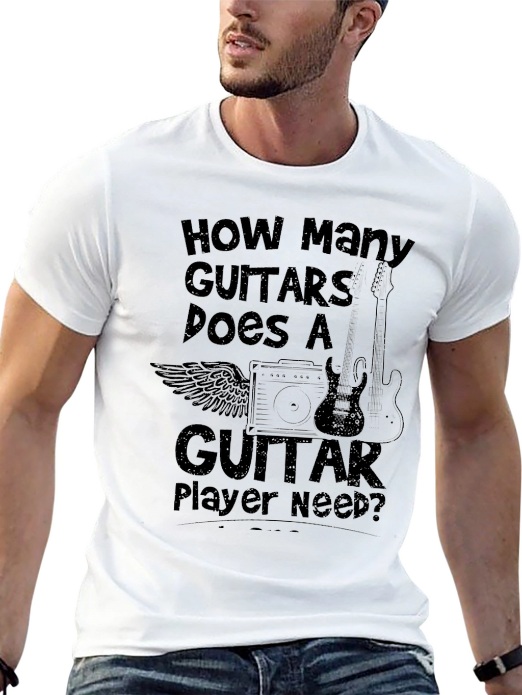 How Many Guitars T-Shirt - Musician Gift