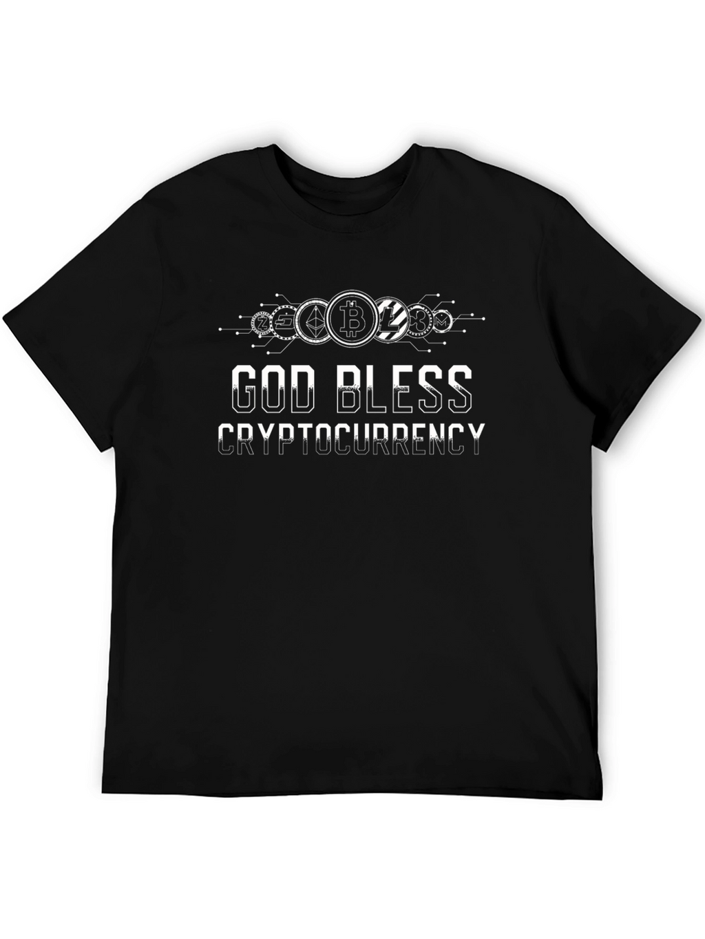 God Bless Cryptocurrency Black T-Shirt