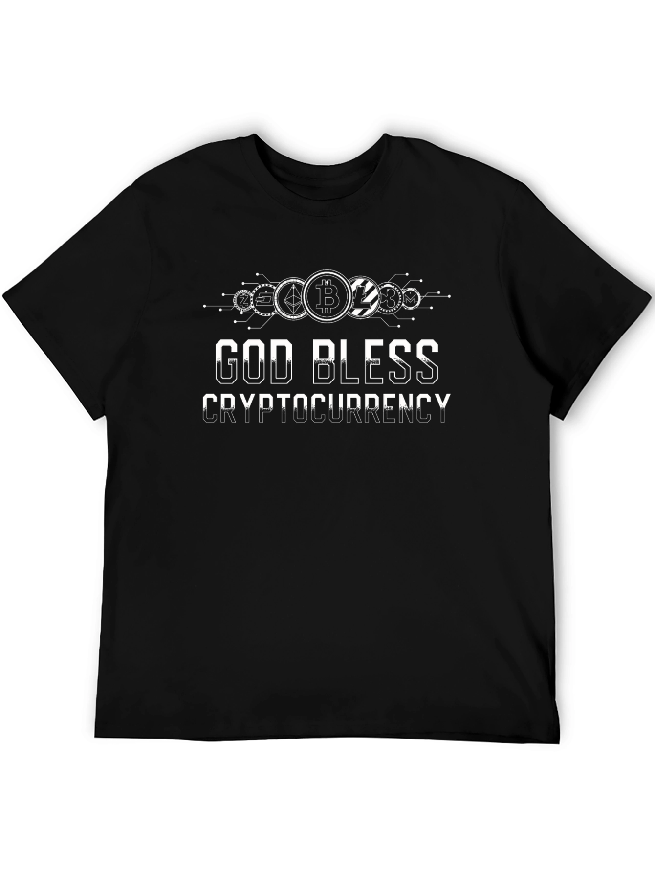 God Bless Cryptocurrency Black T-Shirt
