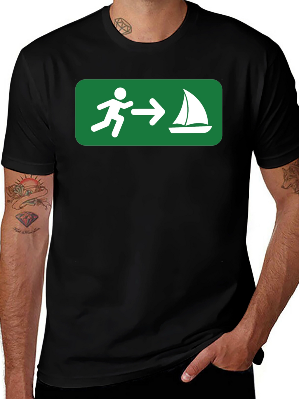 Run to Sail T-Shirt - Boating Adventure
