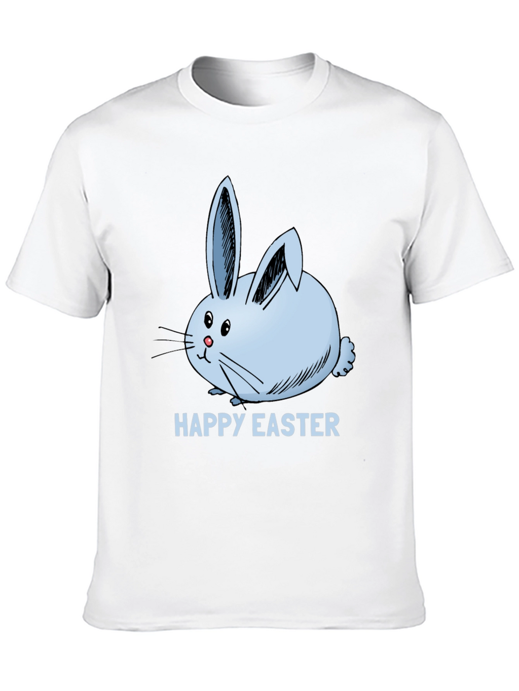 Happy Easter Bunny T-Shirt Black Cotton