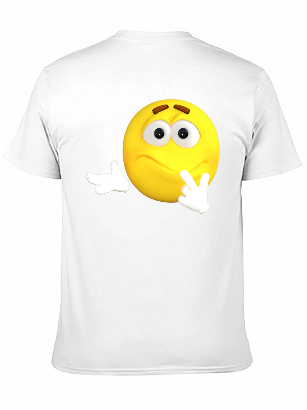Thinking Emoji Black T-Shirt
