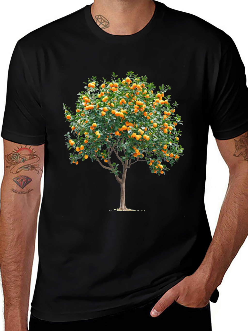 Orange Tree Graphic T-Shirt - Fruitful Style