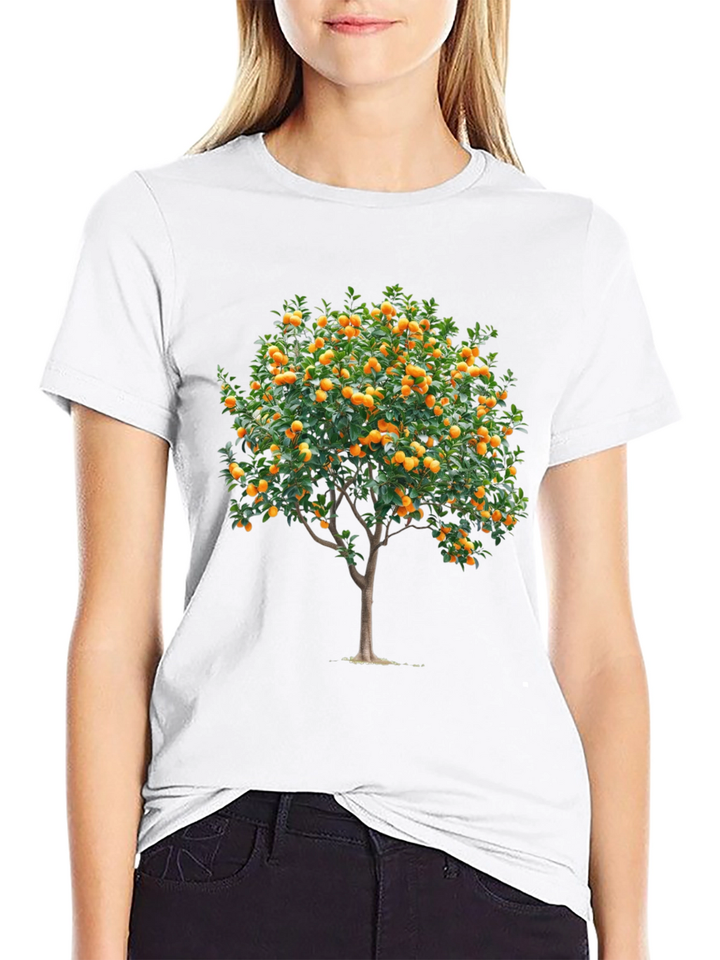 Orange Tree Graphic T-Shirt - Fruitful Style