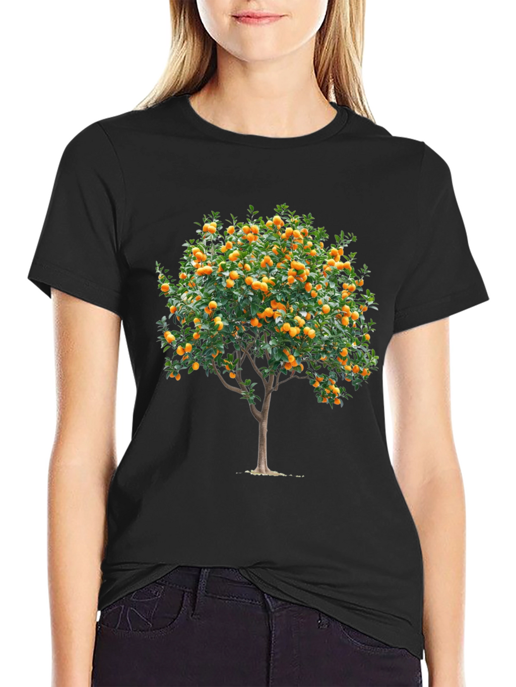 Orange Tree Graphic T-Shirt - Fruitful Style