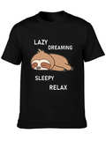 Lazy Sloth Tee: Dreaming Sleepy Relaxed