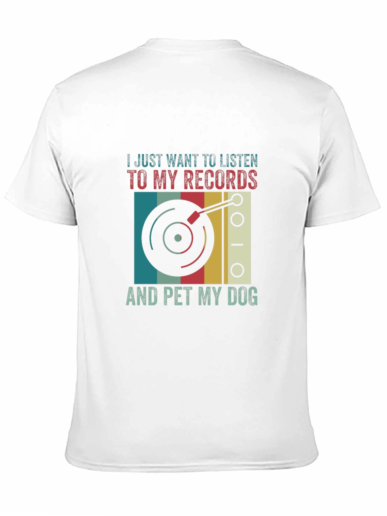 Retro Vinyl & Dog Lover T-Shirt