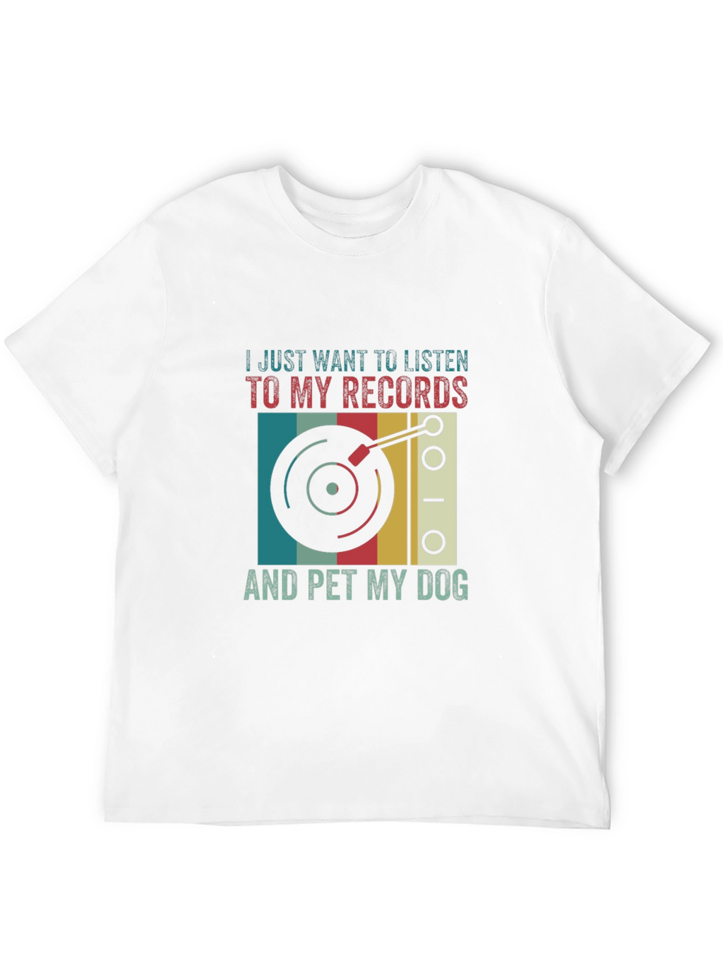Retro Vinyl & Dog Lover T-Shirt