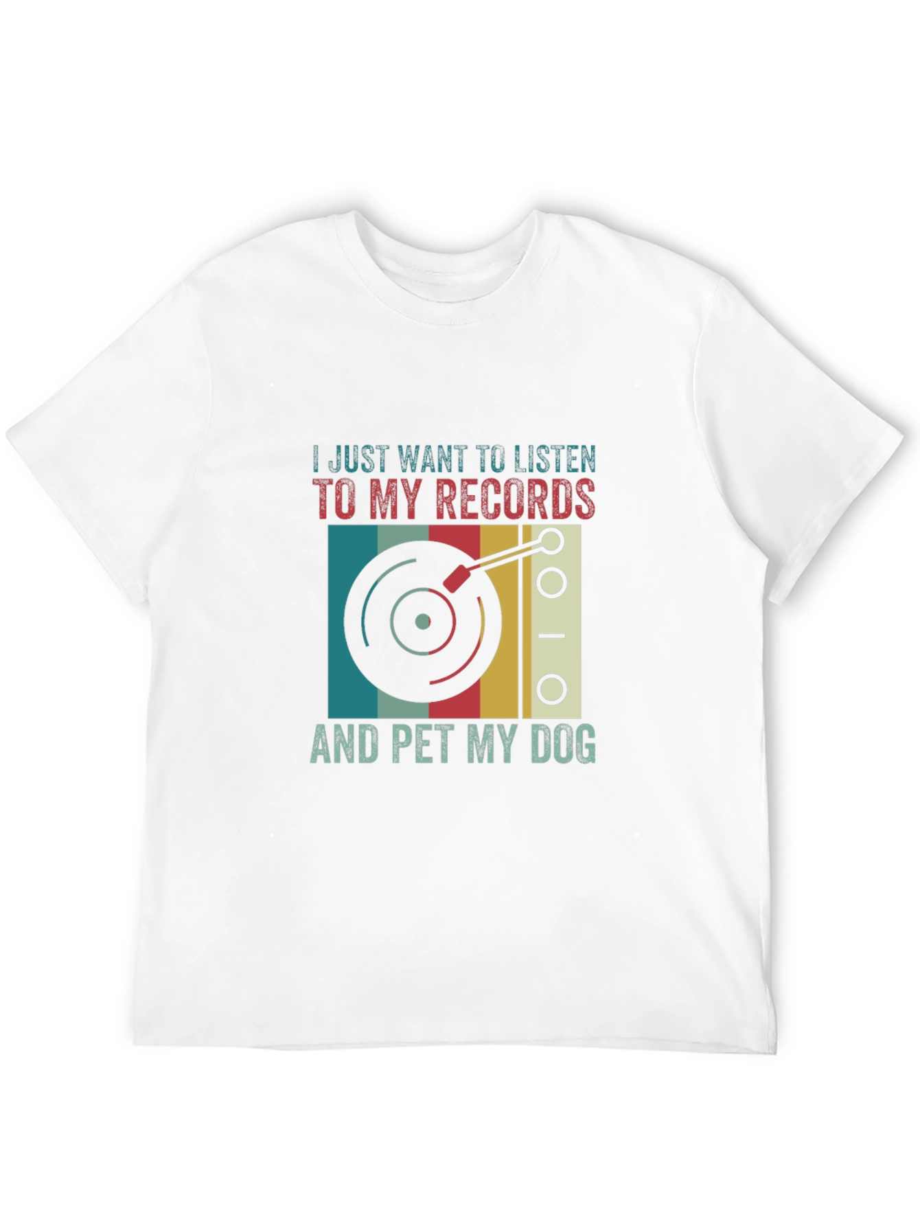 Retro Vinyl & Dog Lover T-Shirt