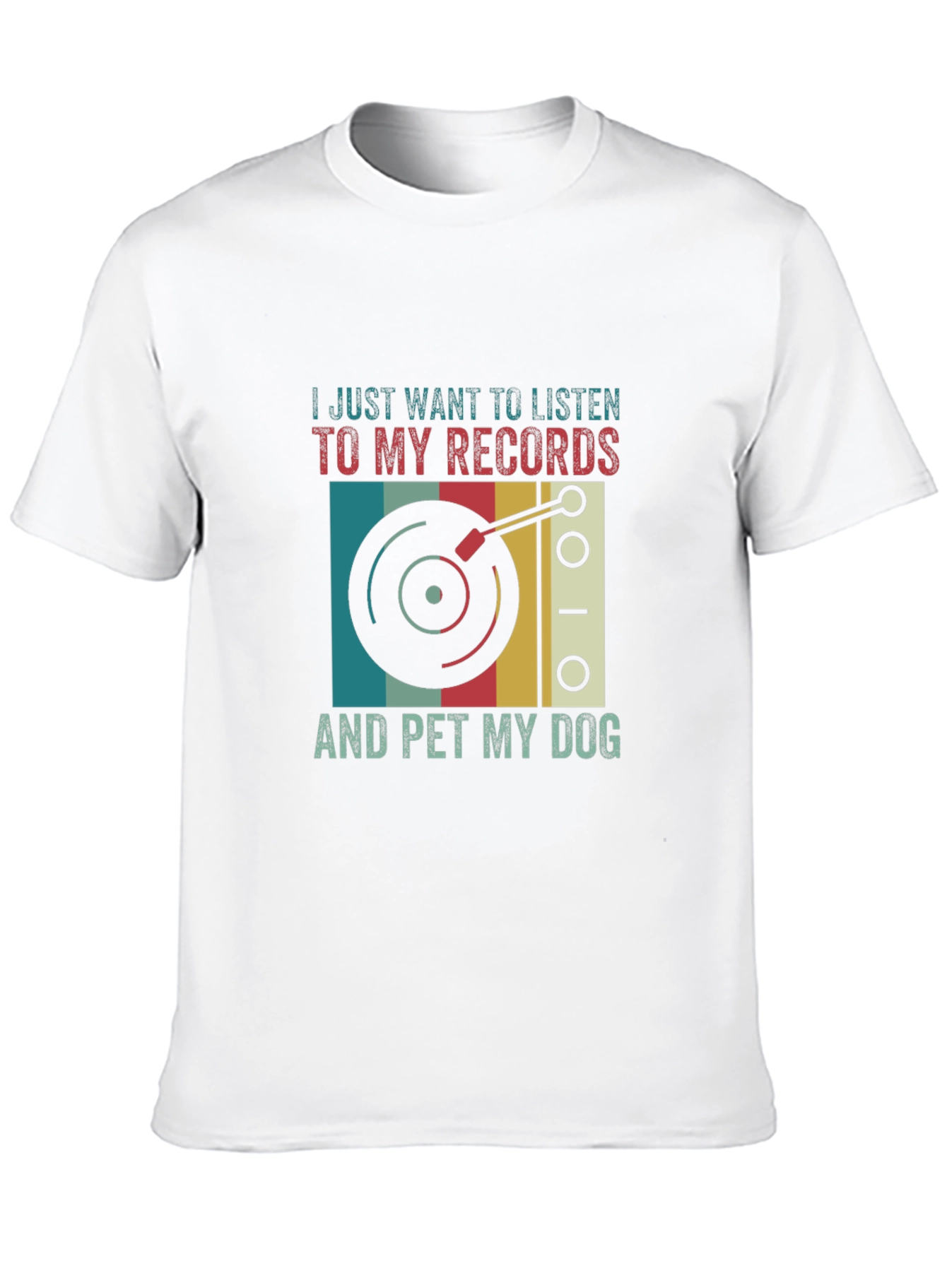 Retro Vinyl & Dog Lover T-Shirt